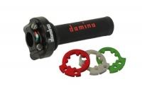 Domino XM2 Quick Action Throttle + Black/Red Grips